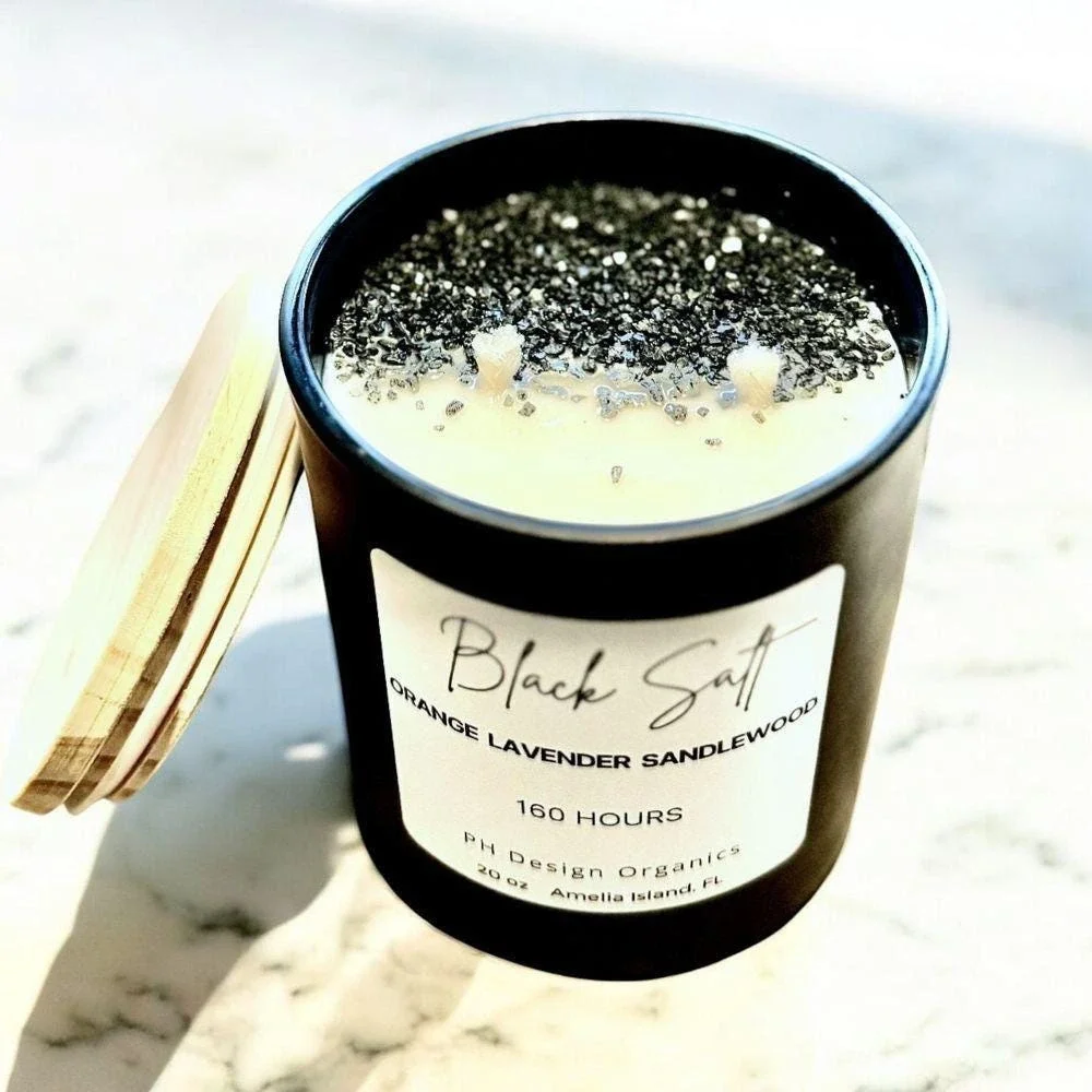 Black Salt Organic Luxury Soy Candkr- notes‎ of the salty air & ocean